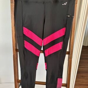 BCG Black Leggings with Pink Logo